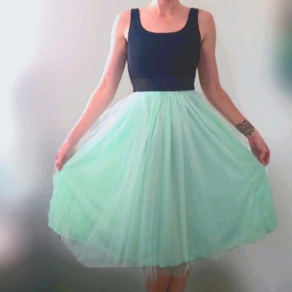 Rue21 Midi Dress Aqua and Black